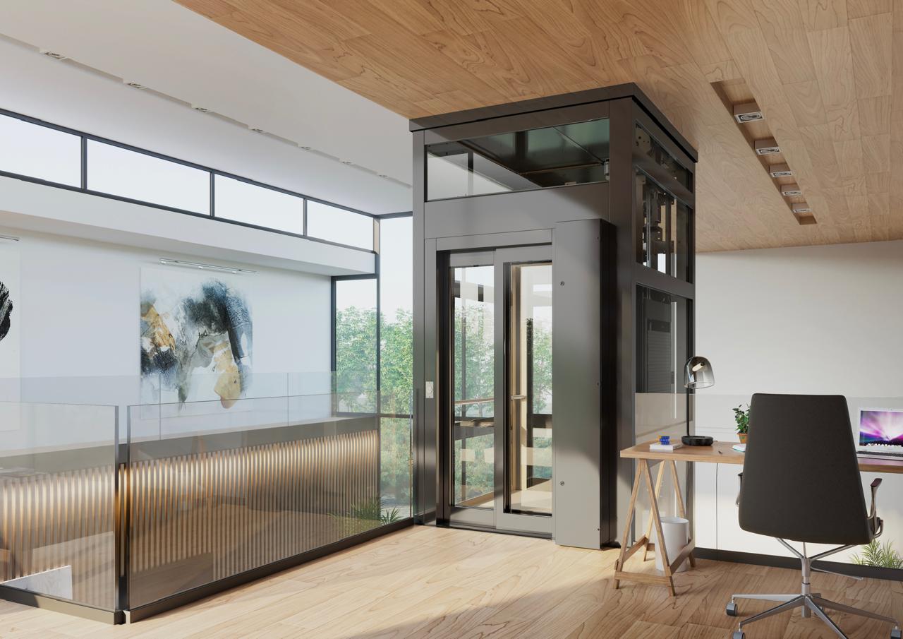 A premium home lift in a residential setting.